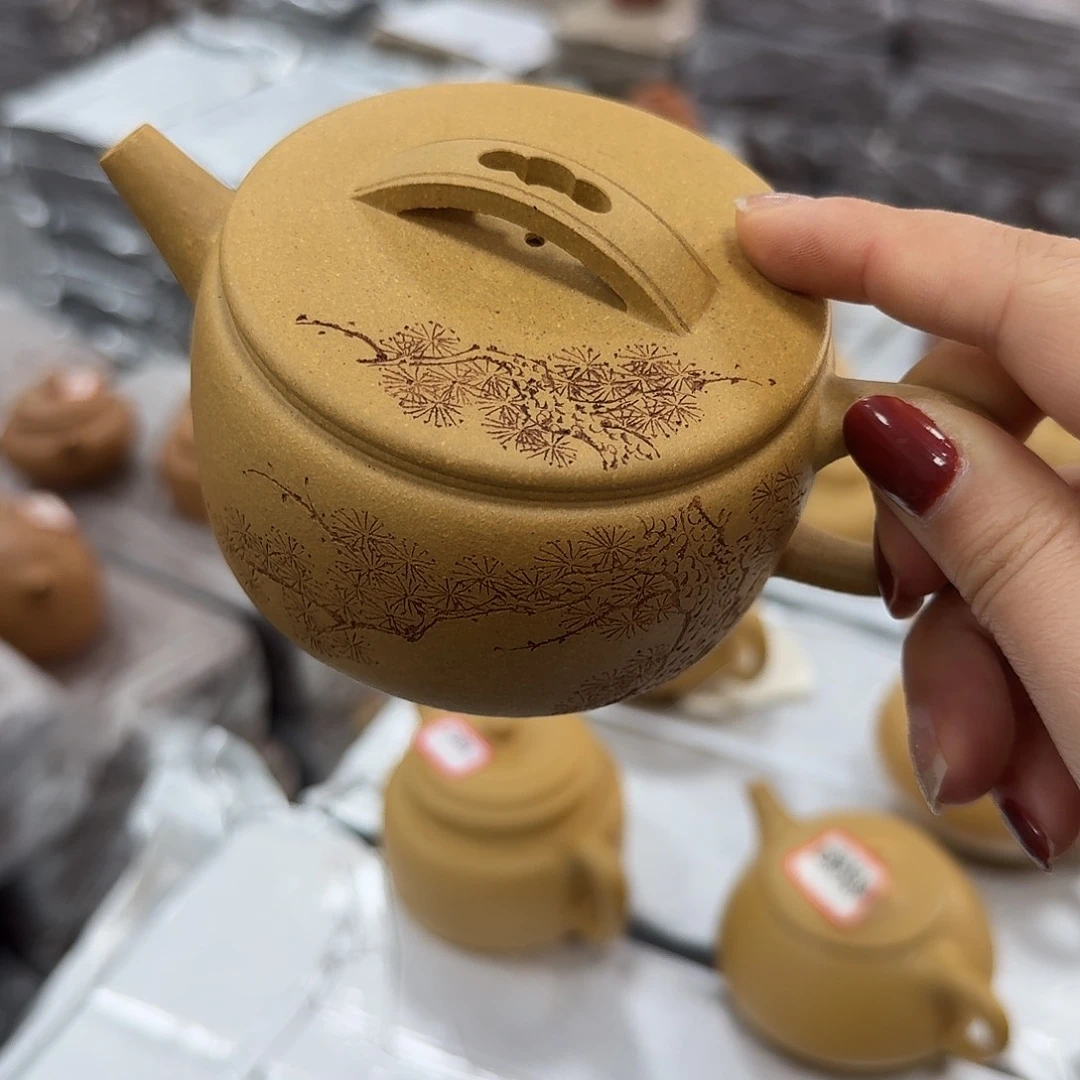紫砂茶壶黄龙山原矿黄金段220