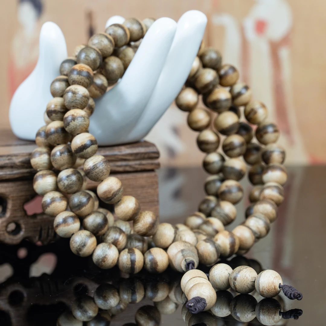 海南虎斑沉香0.8*108颗多圈-01010258-250208