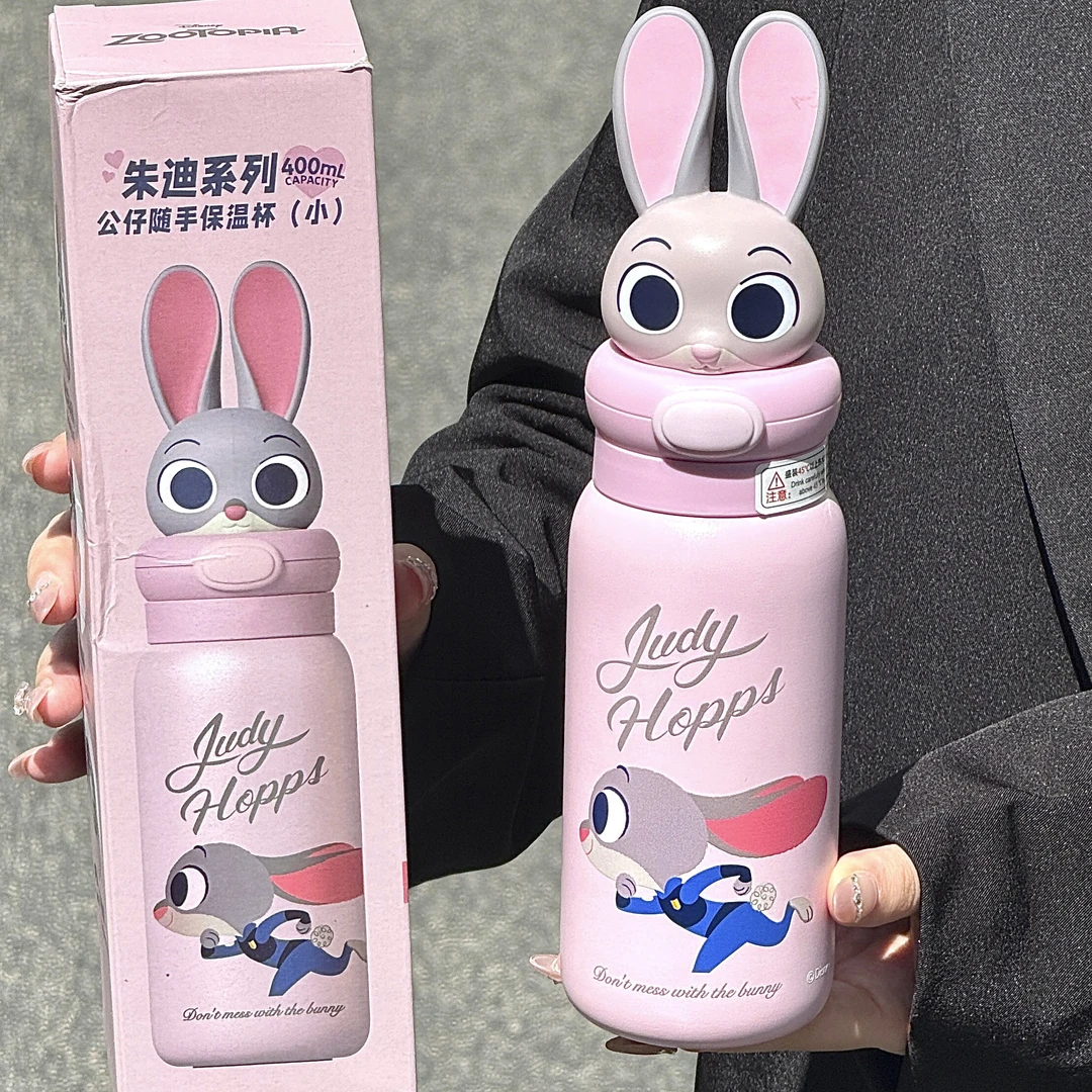 疯狂动物城朱迪保温杯女生2025新款直饮杯子高颜值迪士尼儿童水杯