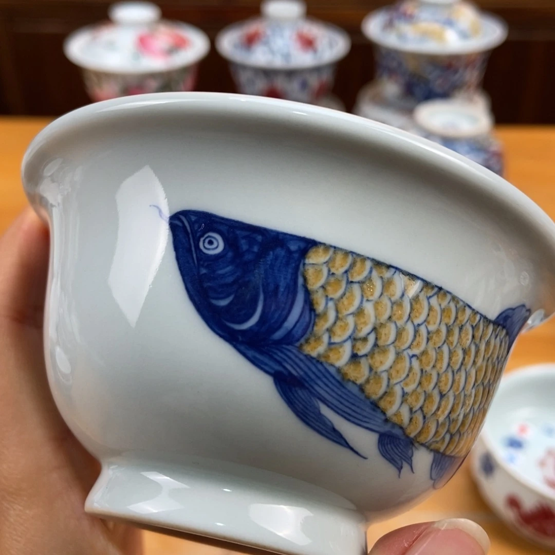 手绘现代茶具非古董