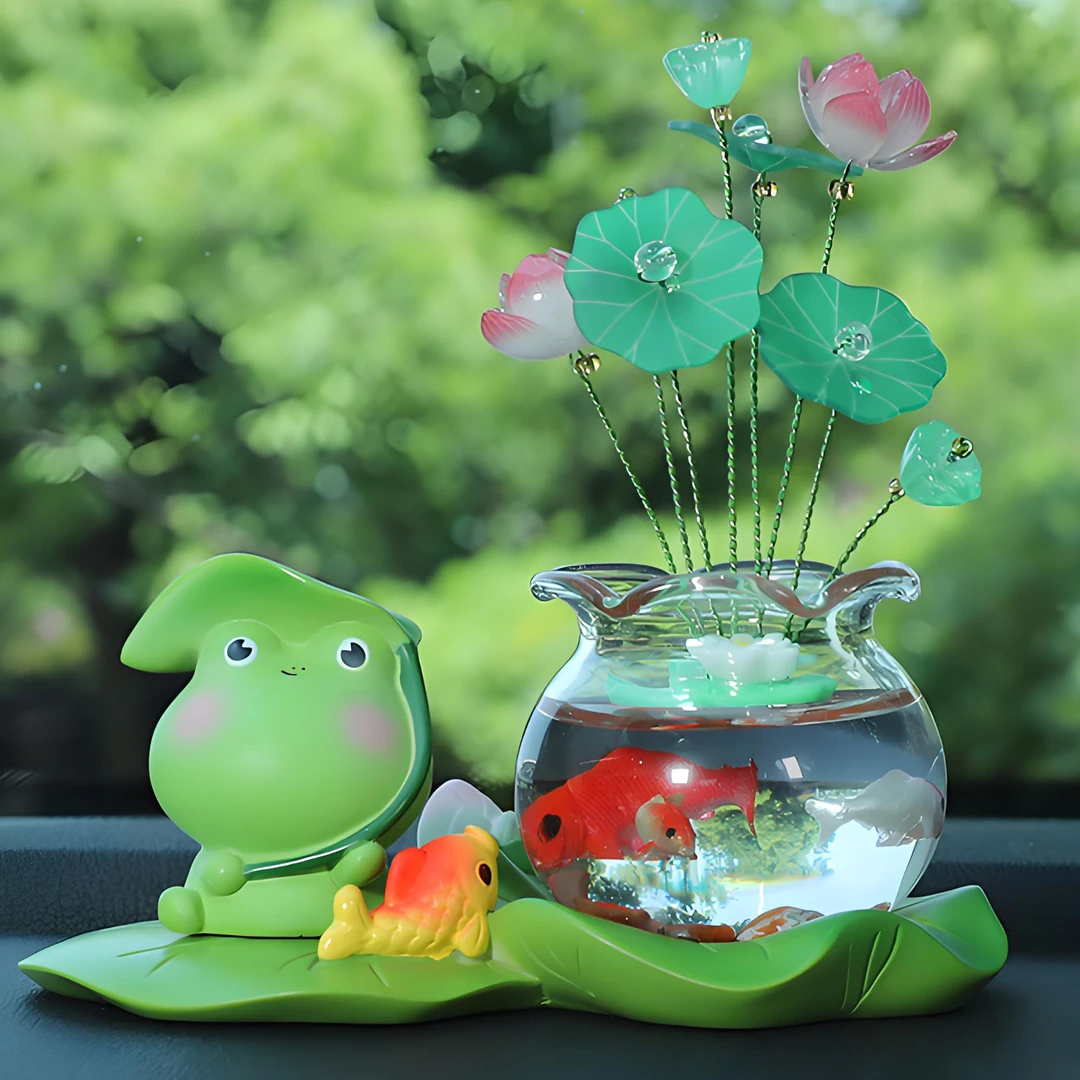 卡通青蛙公仔可爱解压汽车摆件中控台装饰车内饰品摆件2025新款女