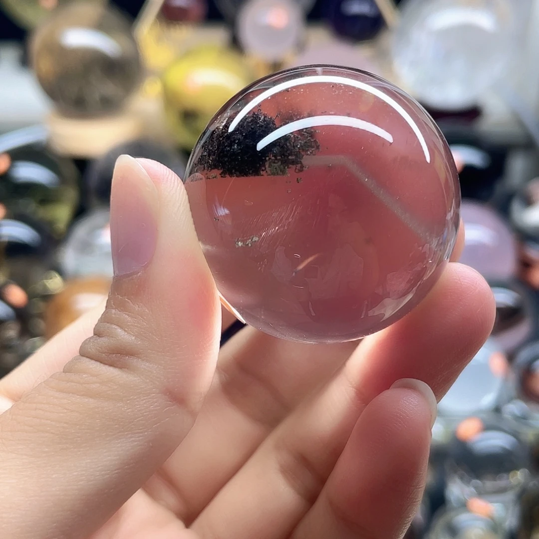 未镶嵌珠宝半成品水晶绿幽灵金字塔38