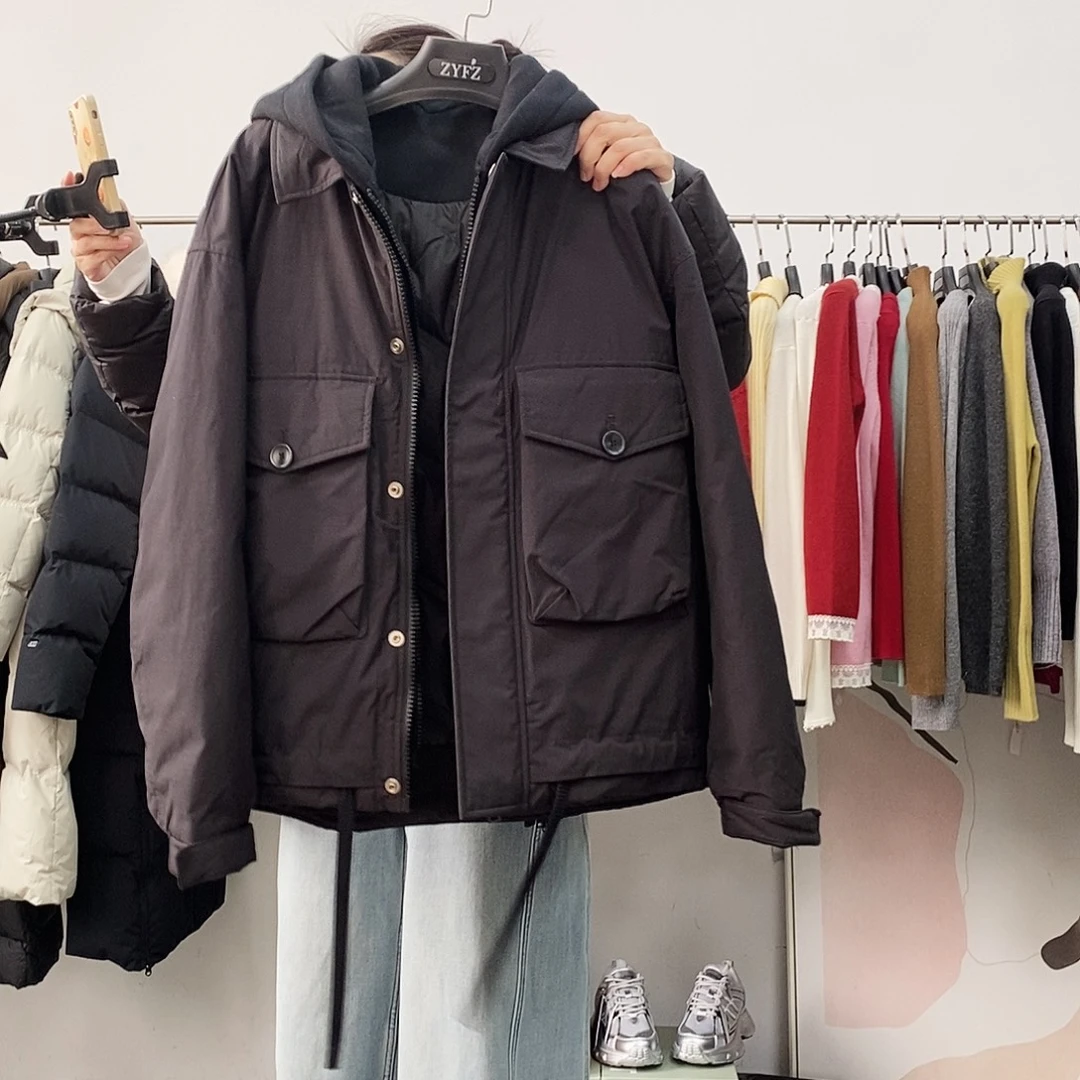 135斤以内黑色连帽男女同款