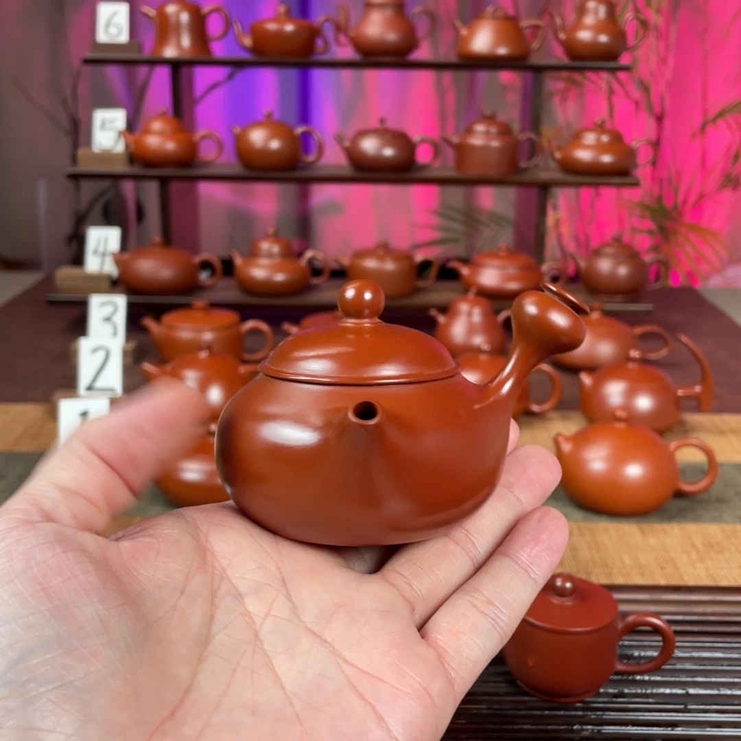 静***思茶壶紫砂精工侧把100cc