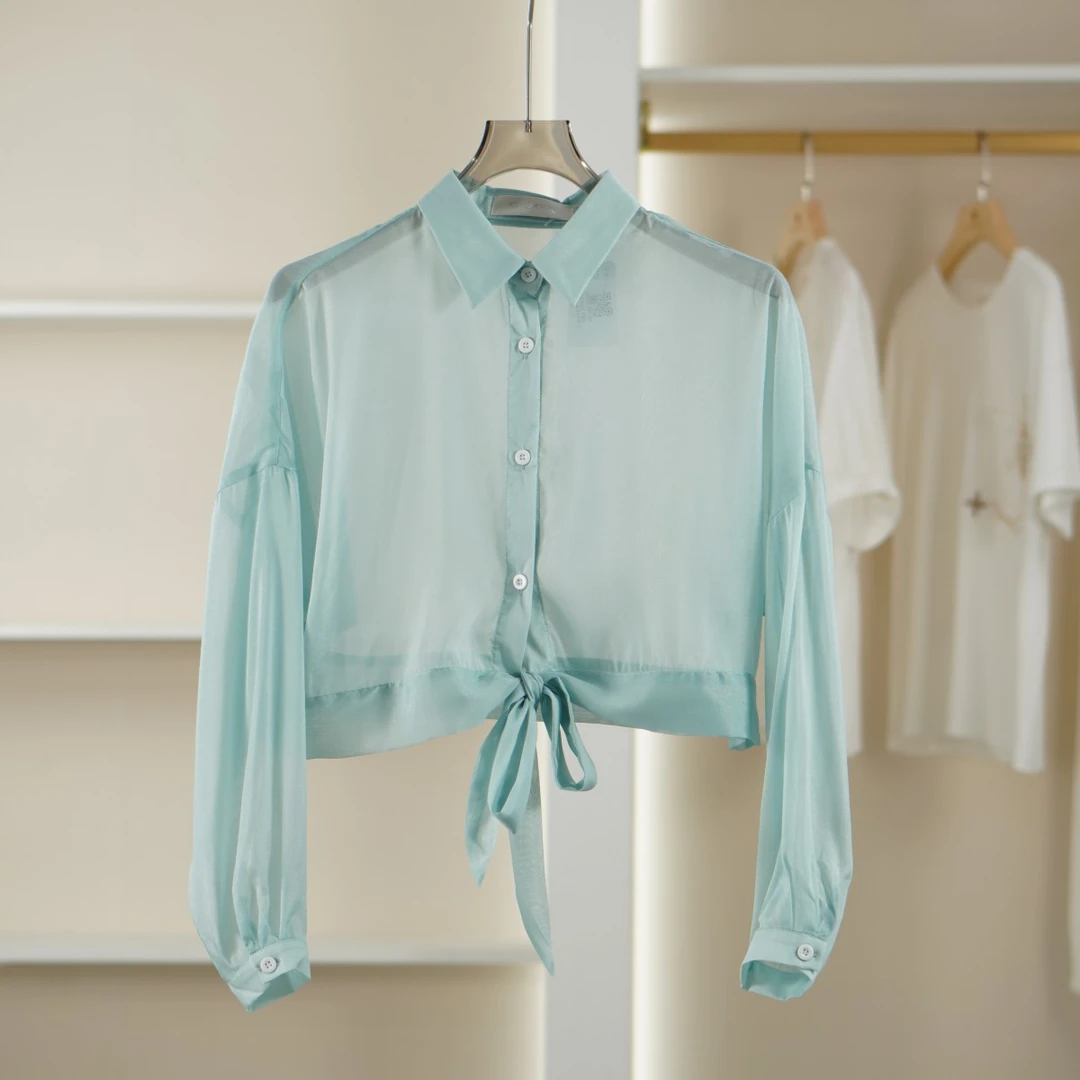 麦迪尚品【蒙M】50501155 夏季简约轻薄衬衫品牌撤柜女装品牌撤柜