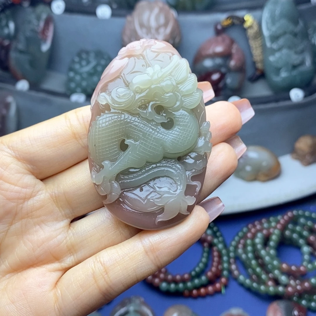 紫***来未镶嵌吊坠(不含链)玛瑙/玉髓