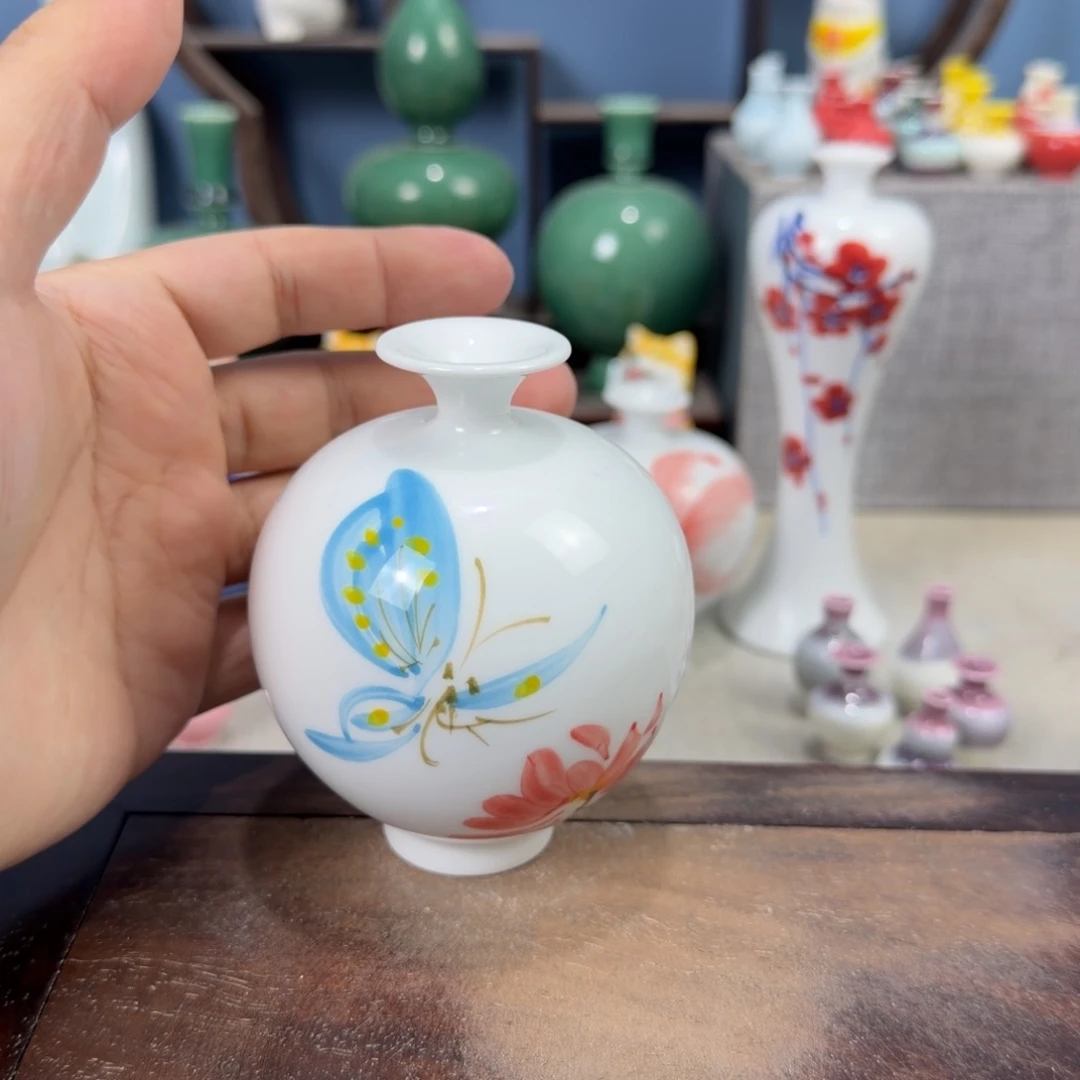 陶瓷手工小花器摆件