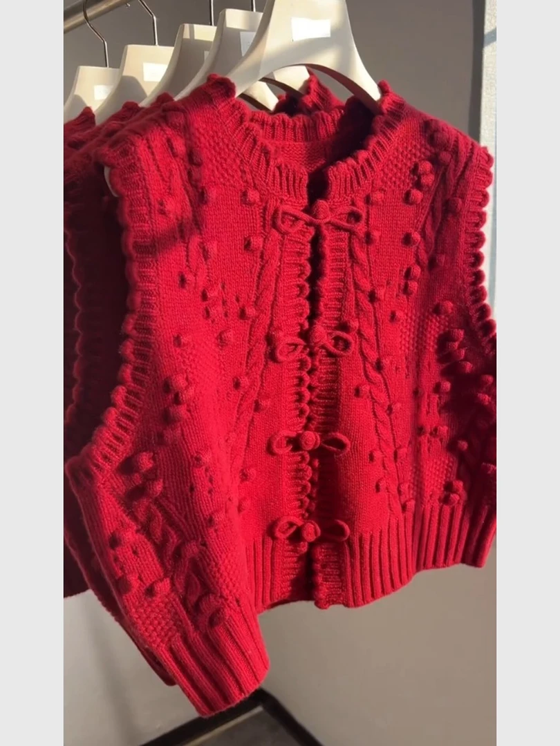 新中式国风红色盘扣叠穿马甲女秋冬高级感马年本命年无袖背心