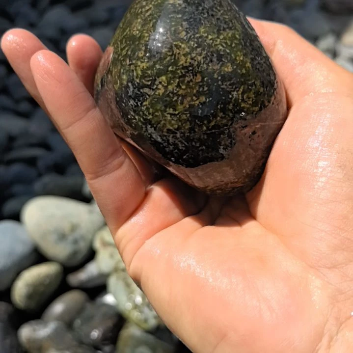 玉平*姐藏玉药王石原石手把件金银