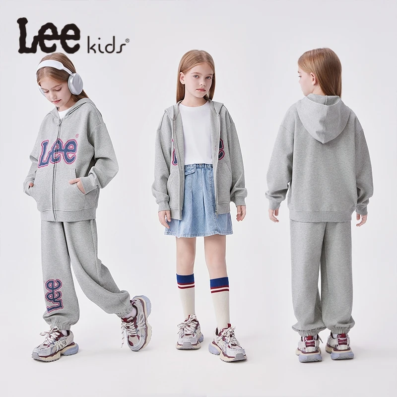 Leekids春季儿童开衫连帽卫衣运动休闲时尚LK5X1SUT0658