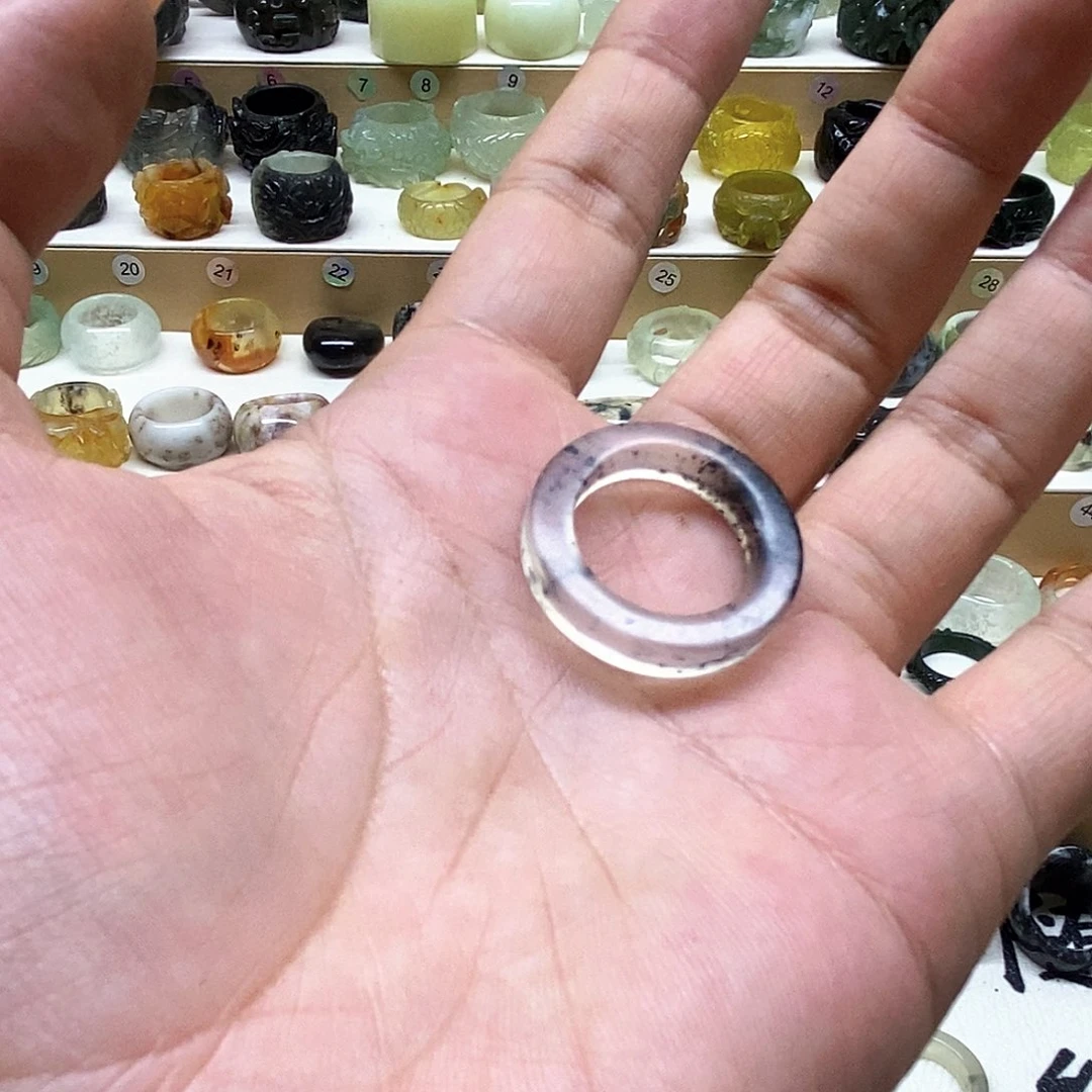 o***g未镶嵌岫玉天然玉石戒指