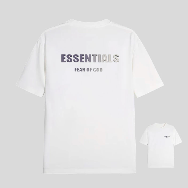 【45号链接-E家变色标】短袖T恤男女同款宽松经典立体光变印花