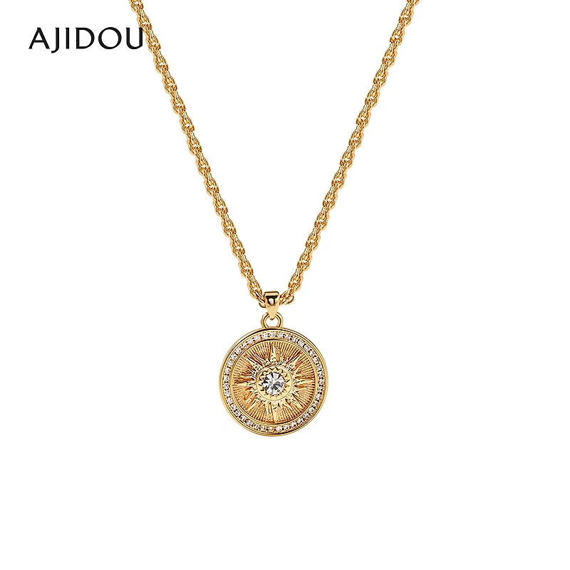 合金合成锆石项链 AJIDOU新年礼物阿吉豆项链毛衣链女款时尚【RLX】