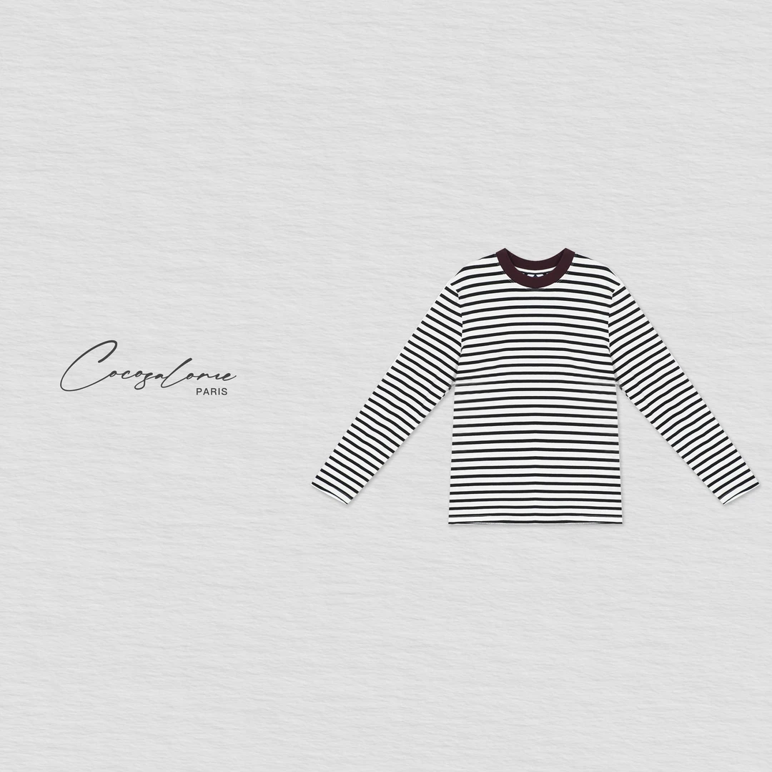 韩彬彬"自在条纹"夏日音乐节条纹圆领长袖202S-16