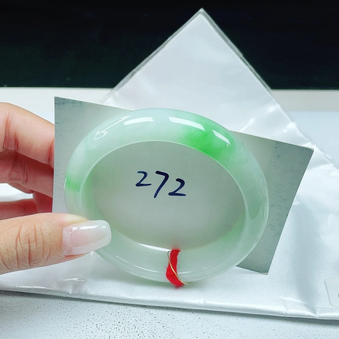 翡翠未镶嵌手镯 正圈57+