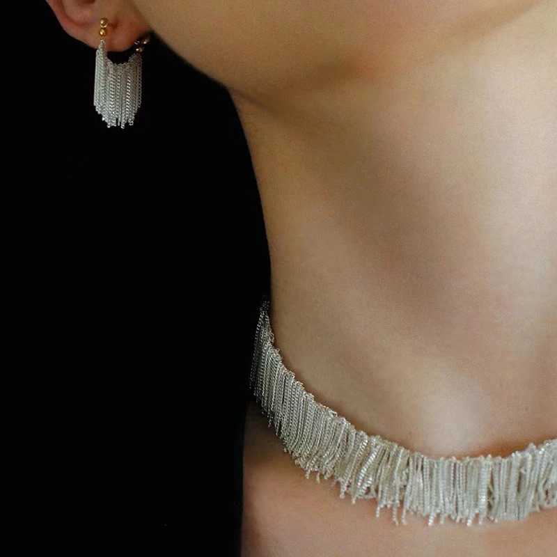 合金项链 小众设计手工轻奢项链百搭素链气质时尚简约个性ins