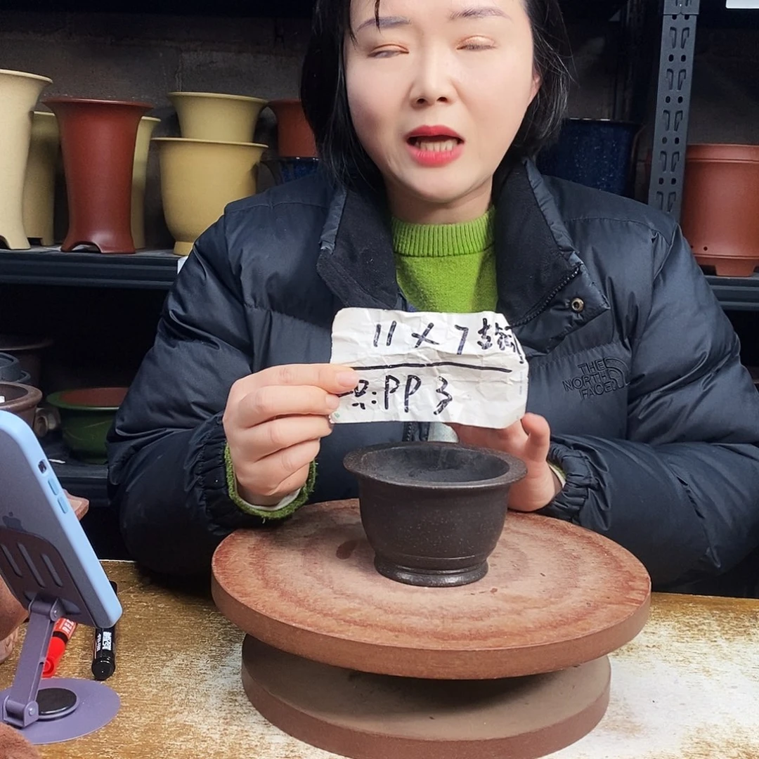紫砂紫砂花盆一只PP3