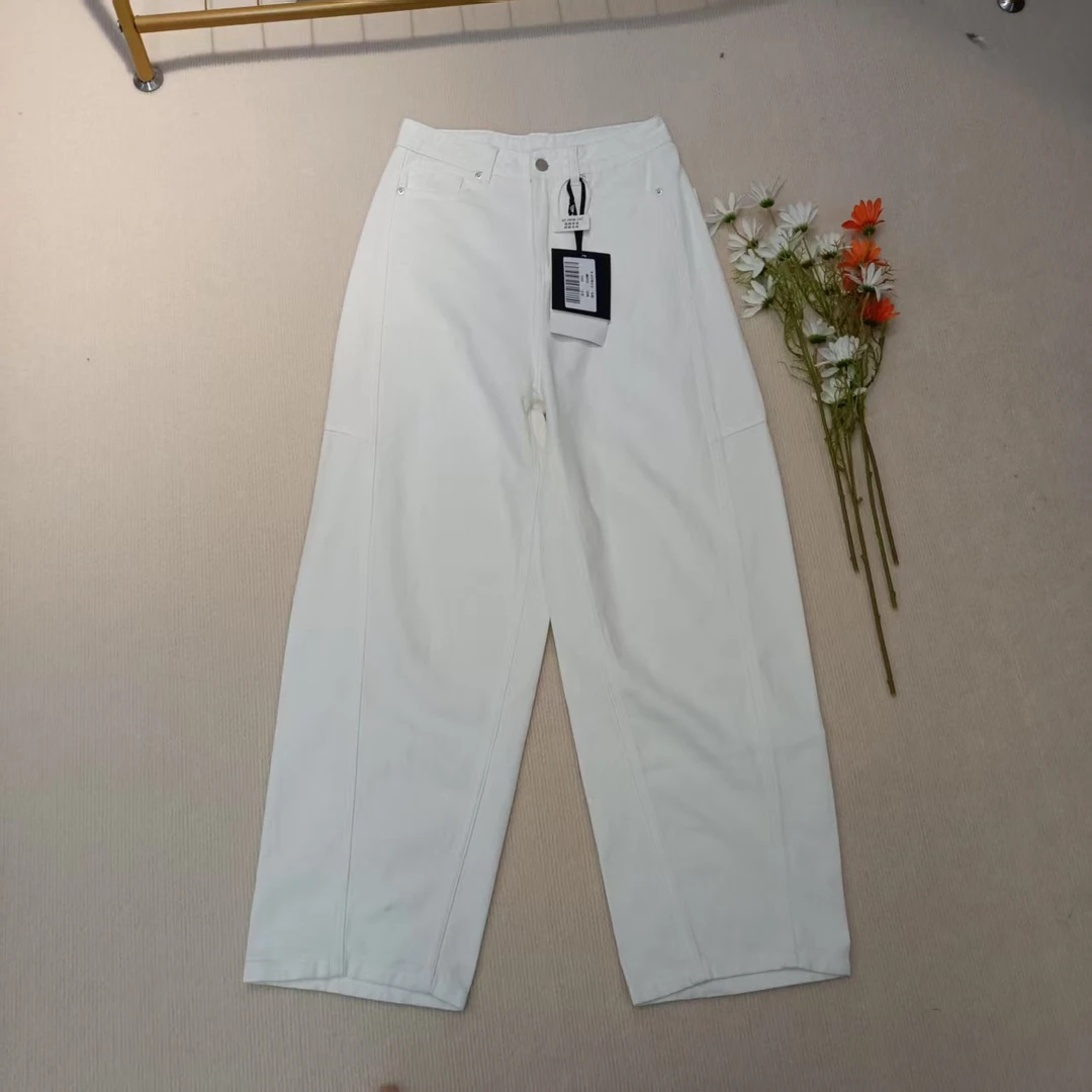 唯琳剪标   7仓S4-4-G-550款   白色弯刀牛仔裤