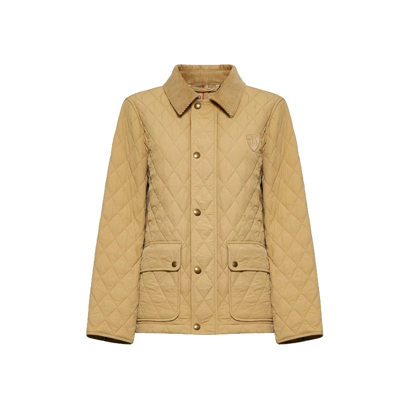 BURBERRY博柏利气质纯色秋冬单排扣翻领长袖夹克外套女款8097996
