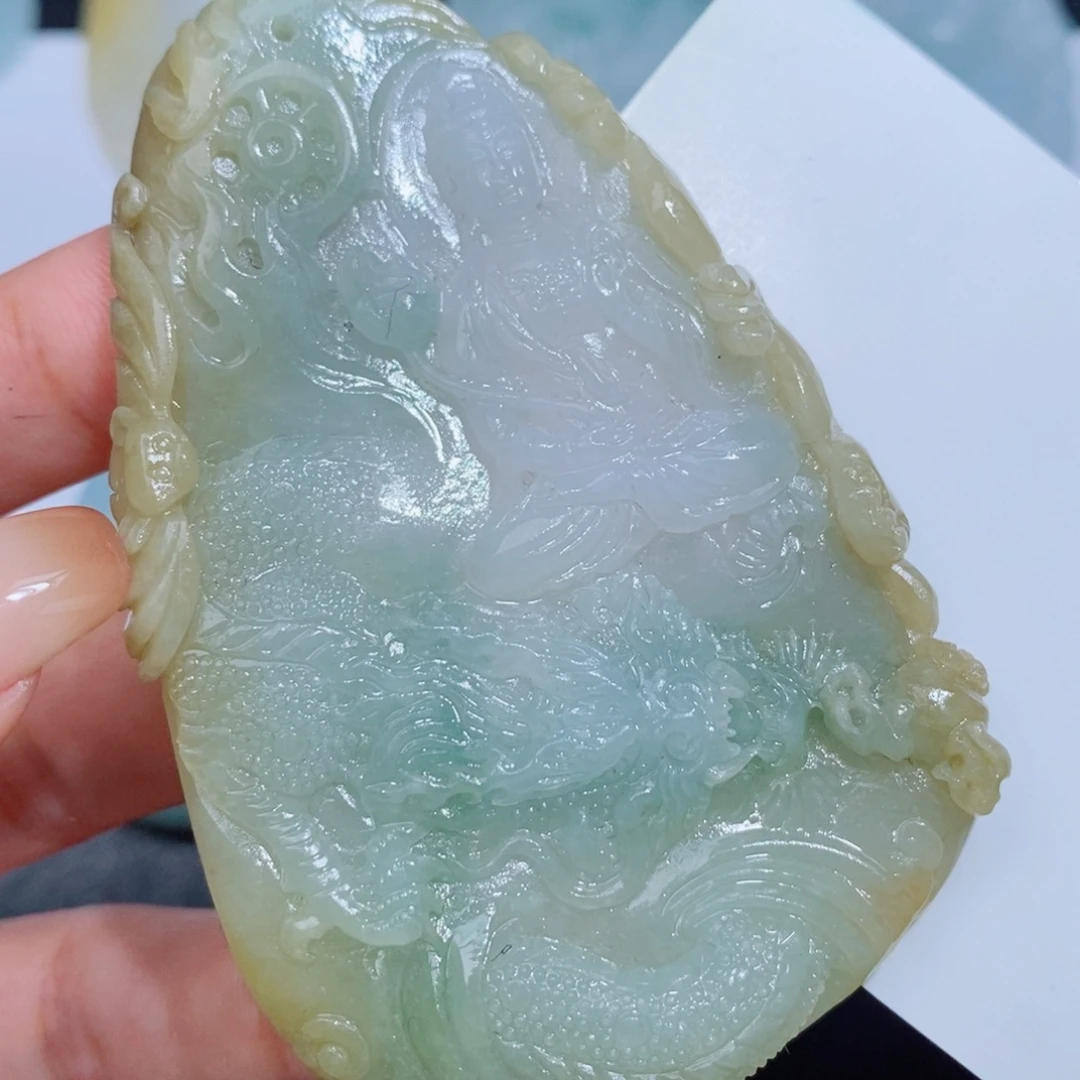 定制翡翠未镶嵌毛货翡翠挂件