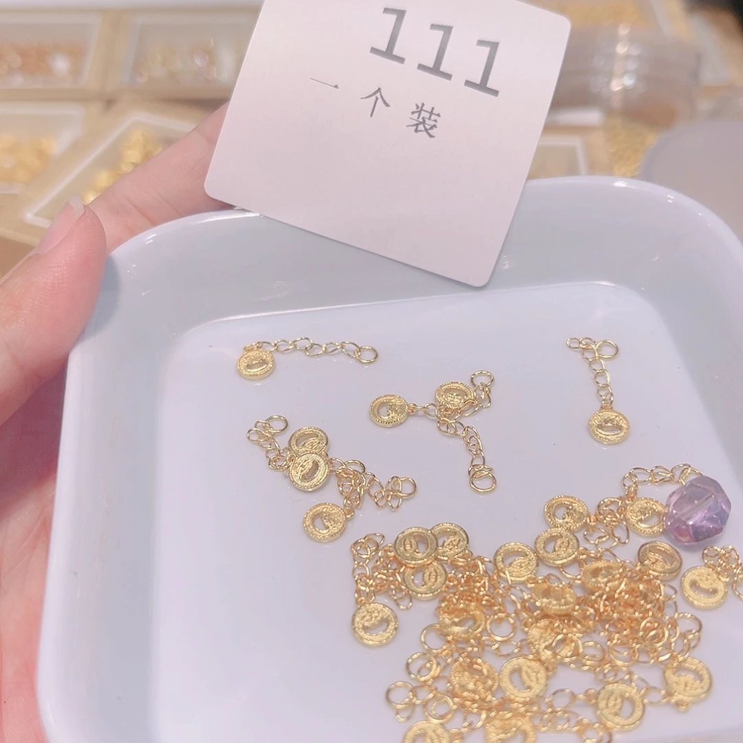 紫晶珠宝半成品银S925镀金镶嵌111