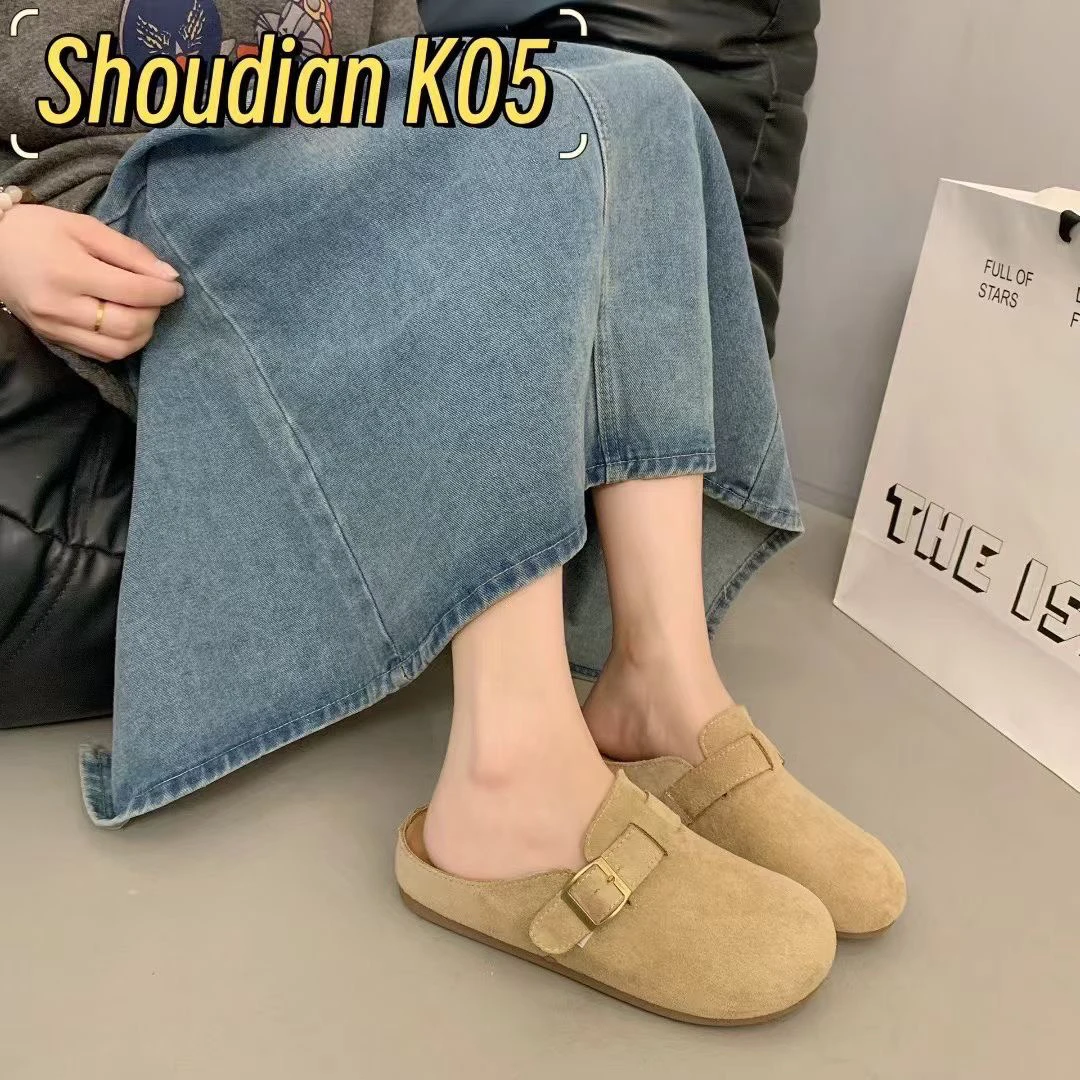 网红勃肯鞋百搭防滑包头拖极简风日常舒适软底