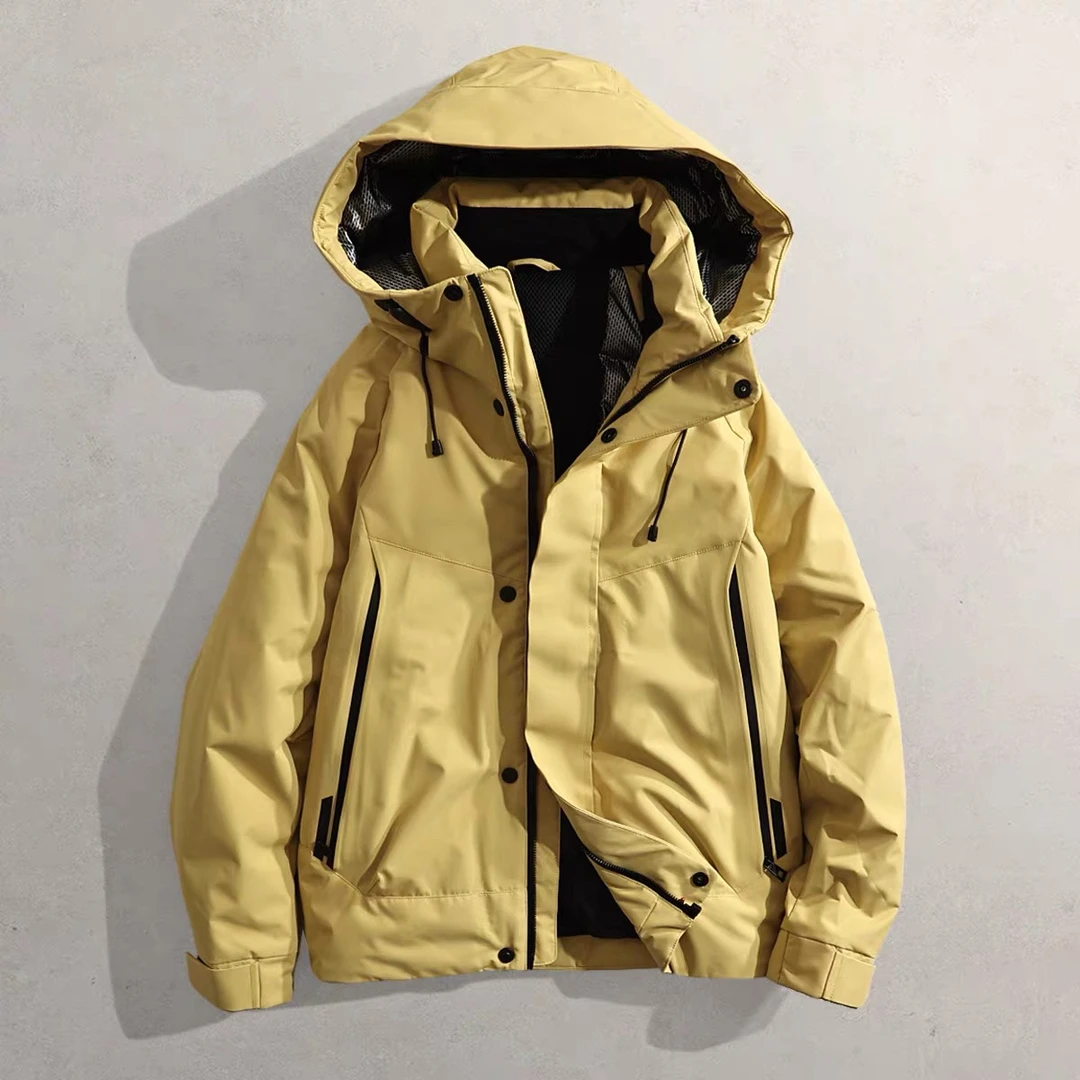 （90鹅绒）三防冲锋衣连帽鹅绒外套厚款羽绒服2627