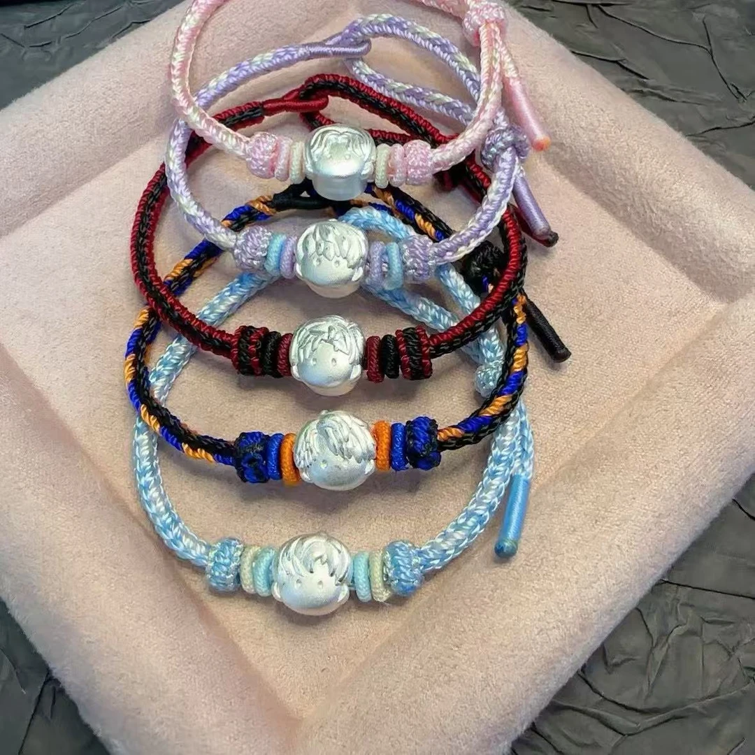 足银手链 足银999恋与深空夏以昼纯银手绳沈星回祁煜秦彻情侣闺蜜