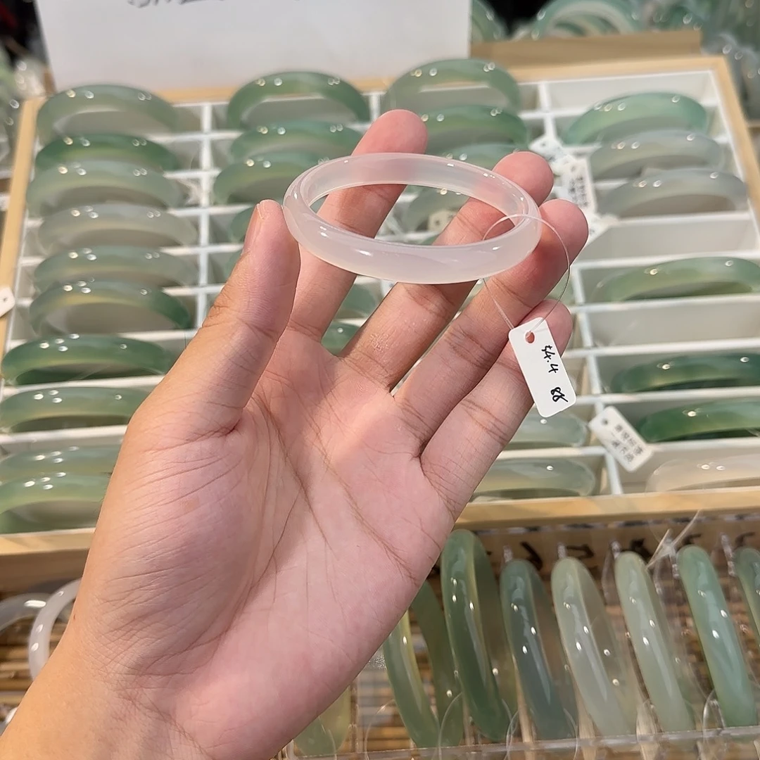 ****壮玛瑙/玉髓未镶嵌手镯圈口54.4