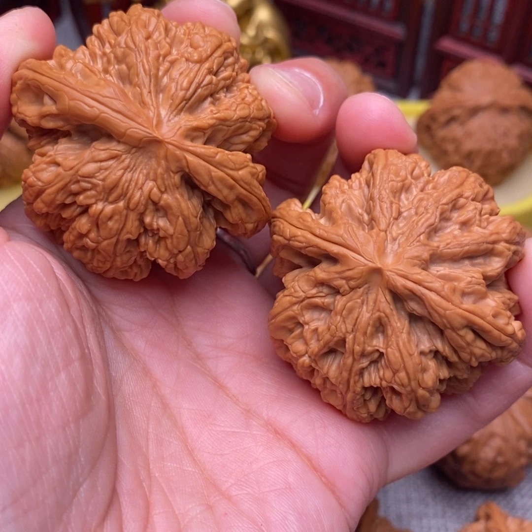 文玩核桃把件毕业肉球粗筋47尺米字顶