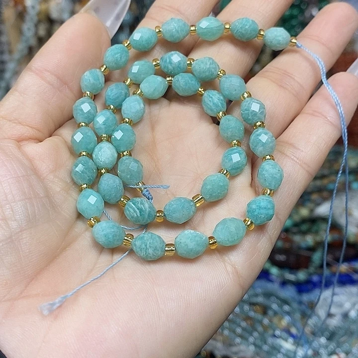 玛瑙/玉髓未镶嵌珠宝半成品天然天河石米切卡6*8mm