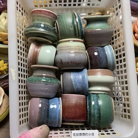 紫砂花盆080微瑕品口径3到4左右