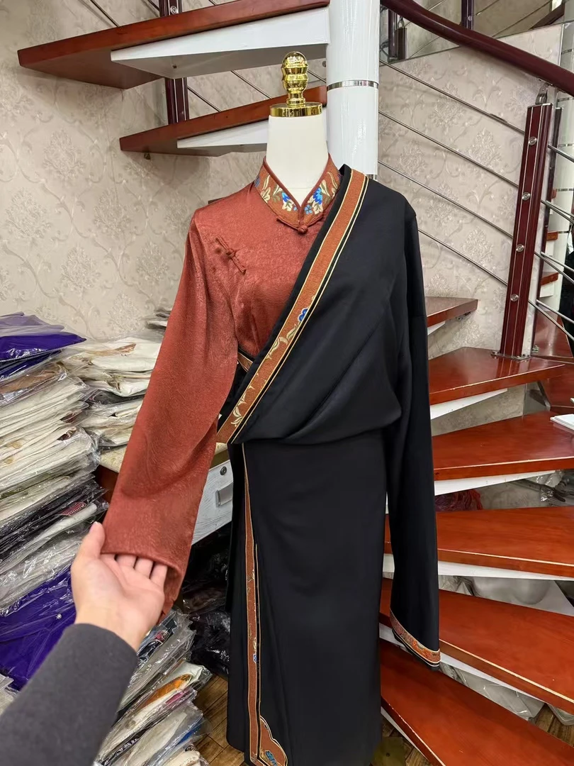 藏衣领服饰 2025新款 藏袍➕衬衫 四色 藏袍带边