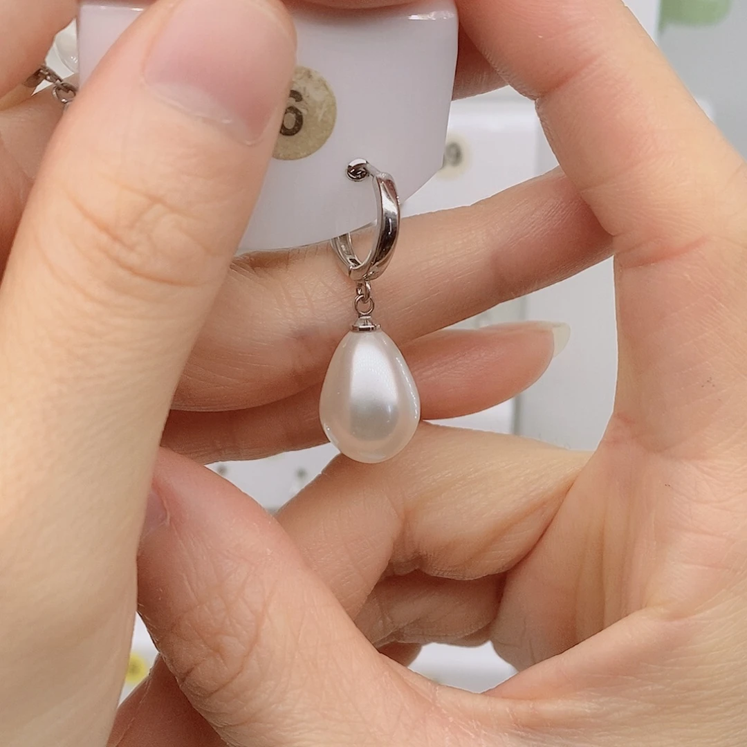 925银白色大水滴珠