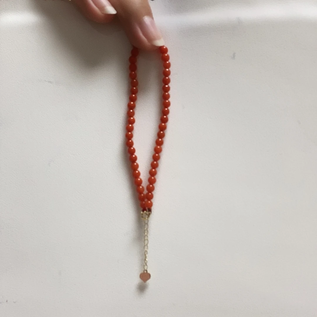 手串18K金镶嵌南红玛瑙简单