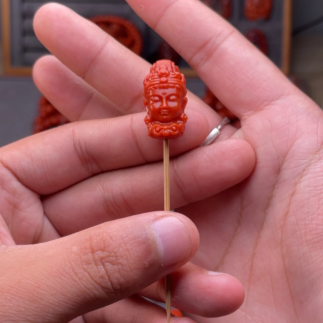 南红玛瑙未镶嵌配饰卡13mm