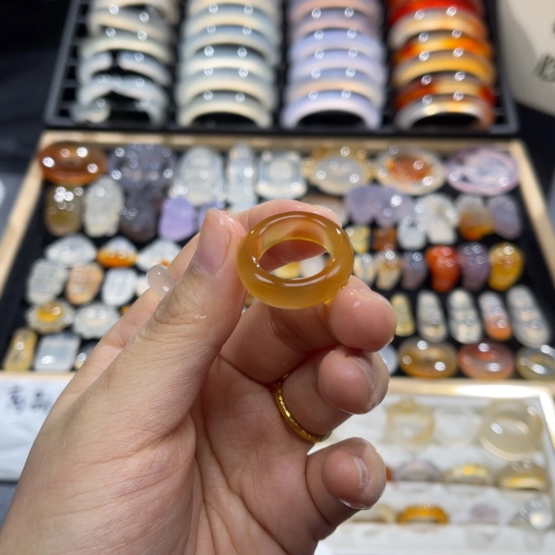 玛瑙/玉髓未镶嵌戒指