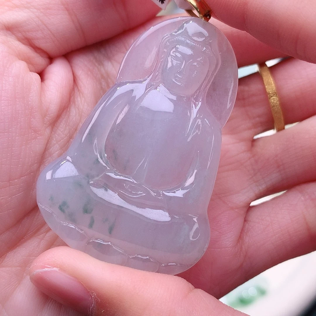 颈饰18K金镶嵌翡翠50.2-43.8-4.3