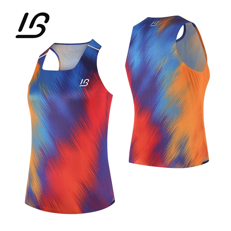 翊跑/YIPAO跑步运动马拉松比赛竞速背心透气速干超轻方格男女款