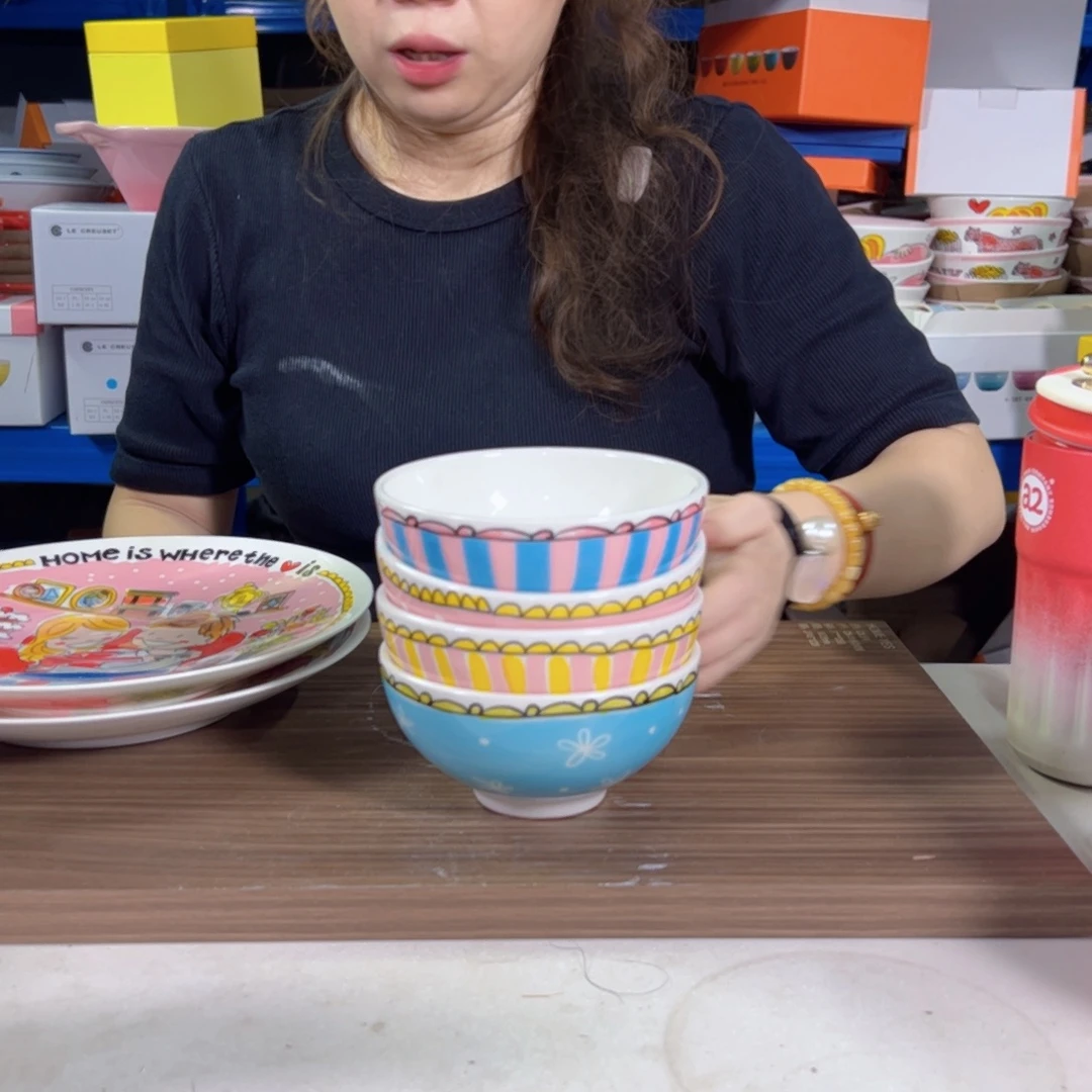 陶瓷荷兰四个装米饭wan