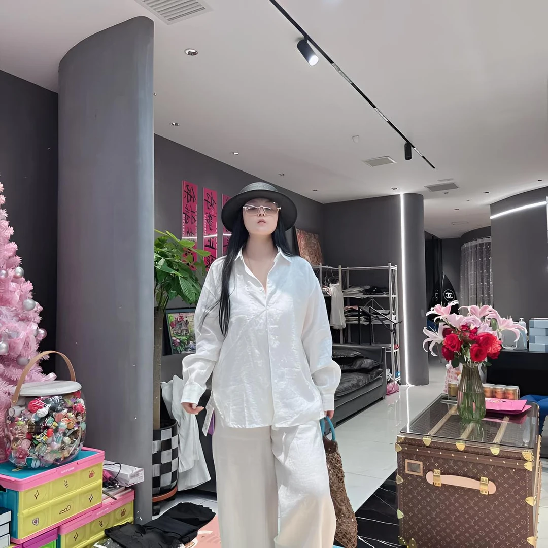 老钱风慵懒松弛100亚麻套装