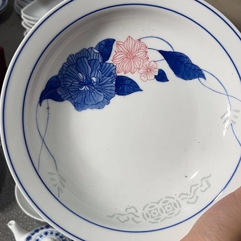 陶瓷8寸手绘深盘一个