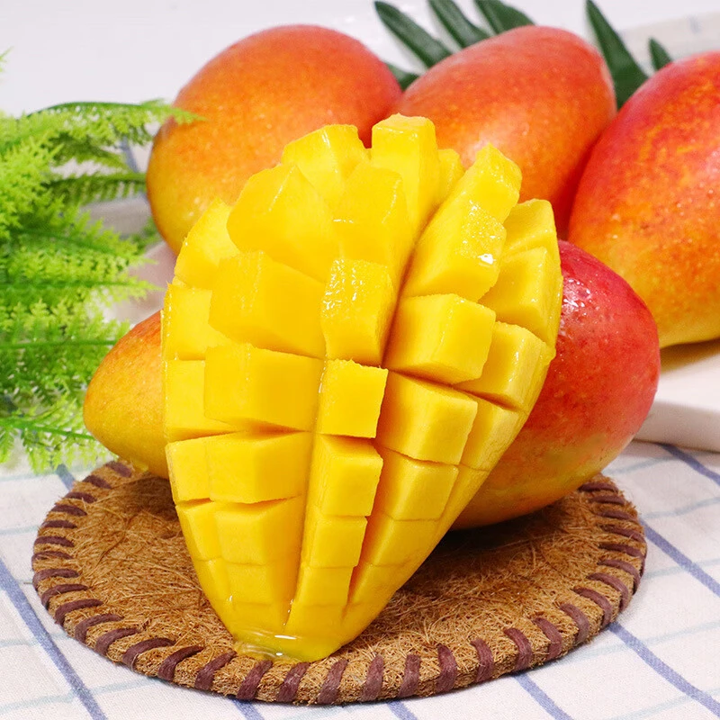 海南三亚贵妃芒果七彩芒当季新鲜水果产地现摘现发