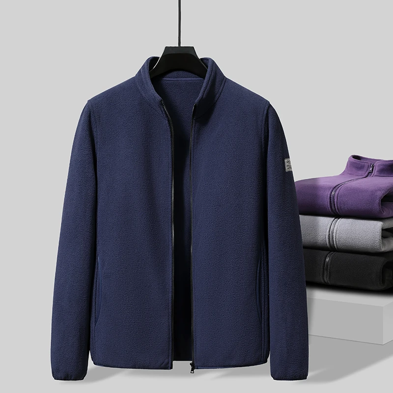 【退货补运费】春秋男女同款摇粒绒立领简约百搭休闲外套Z1204-2370