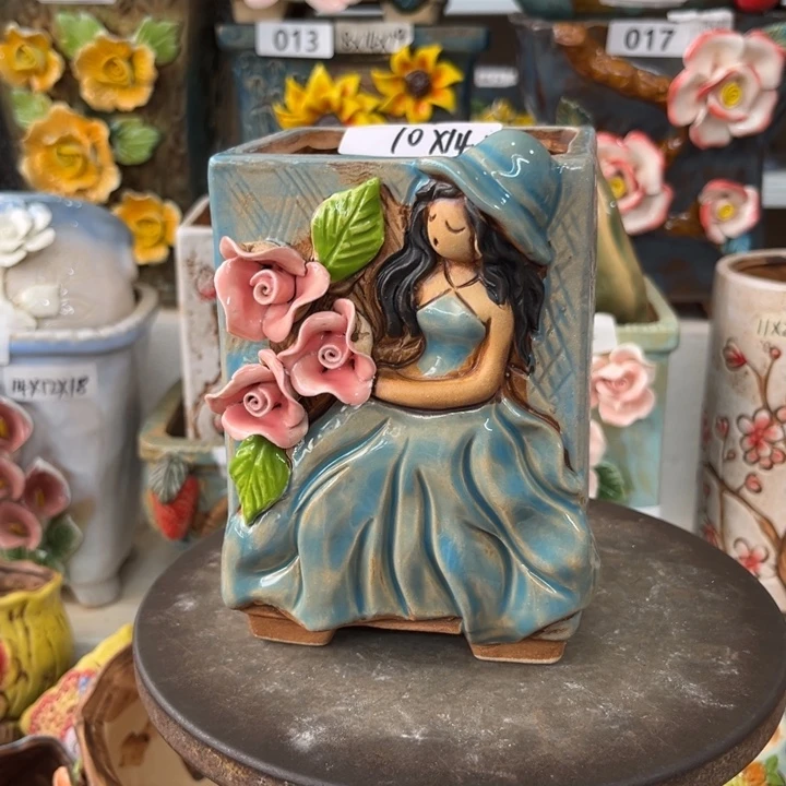 紫砂花盆粗陶材质多肉花盆