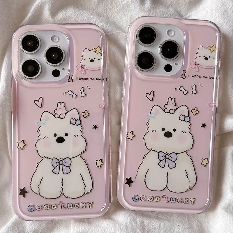 少女西高地适用苹果iphone小米15/14/13防摔vivo华为oppo手机壳