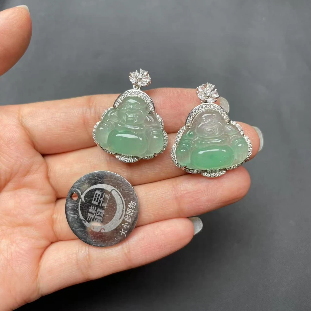 翡昱-N01-38595-623-非洲翠吊坠/镶S925银镶/-多样性发其一-C