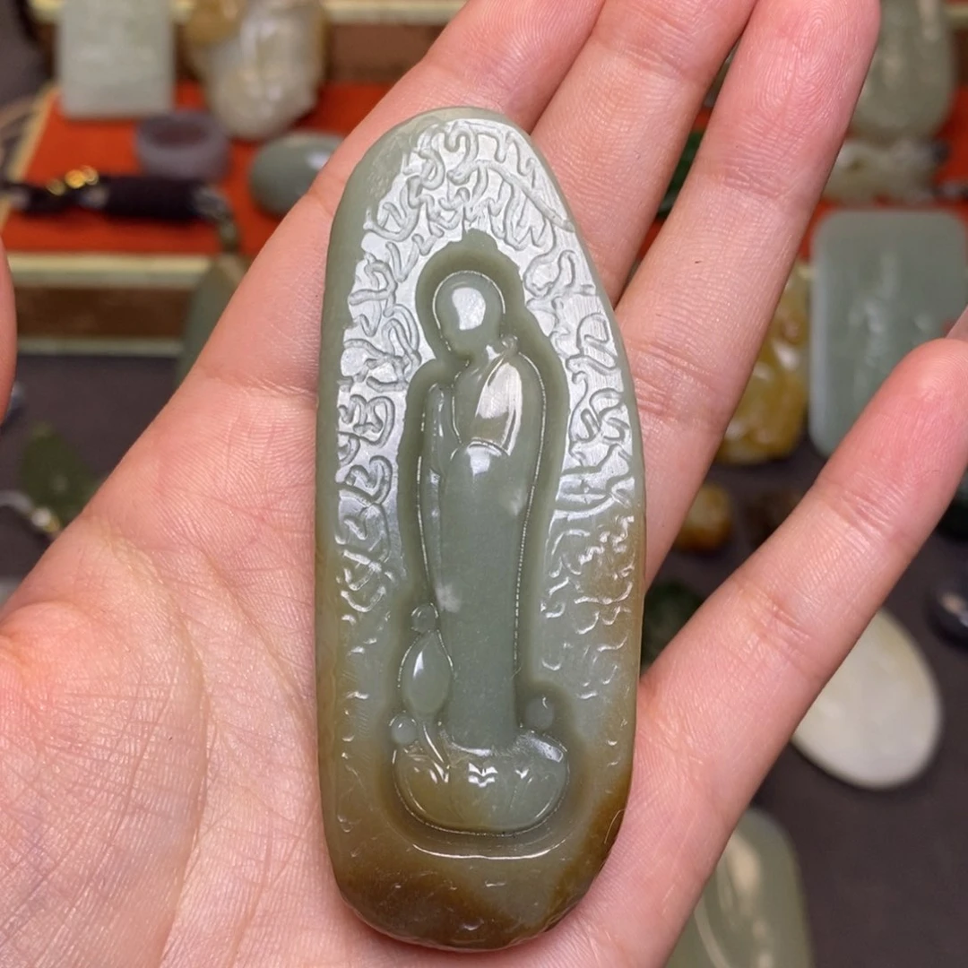 和田玉未镶嵌挂件