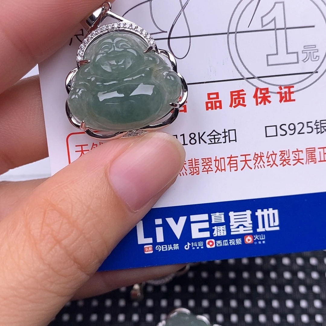 翡翠银S925镶嵌颈饰