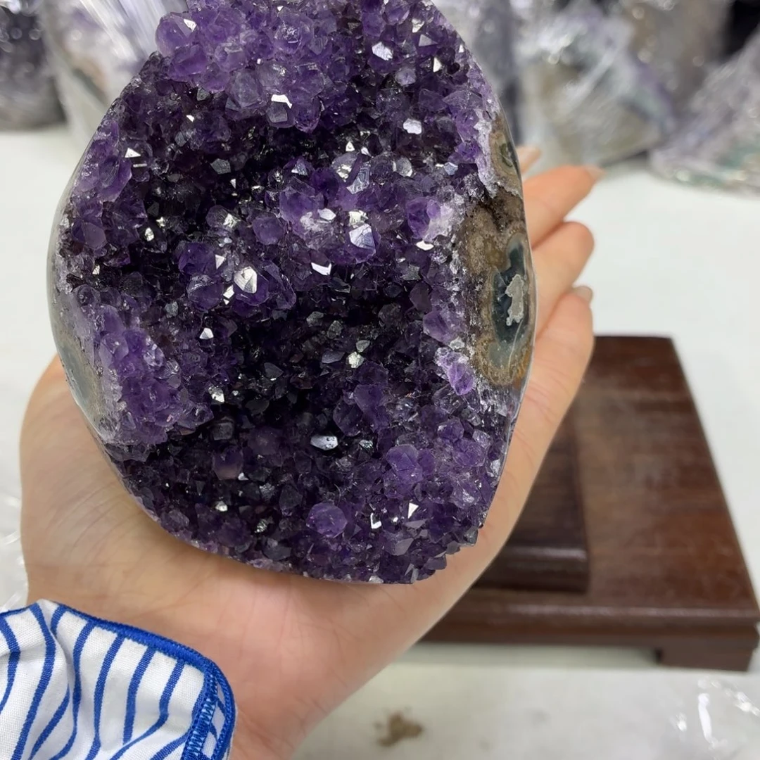 紫晶未镶嵌眼镜水晶